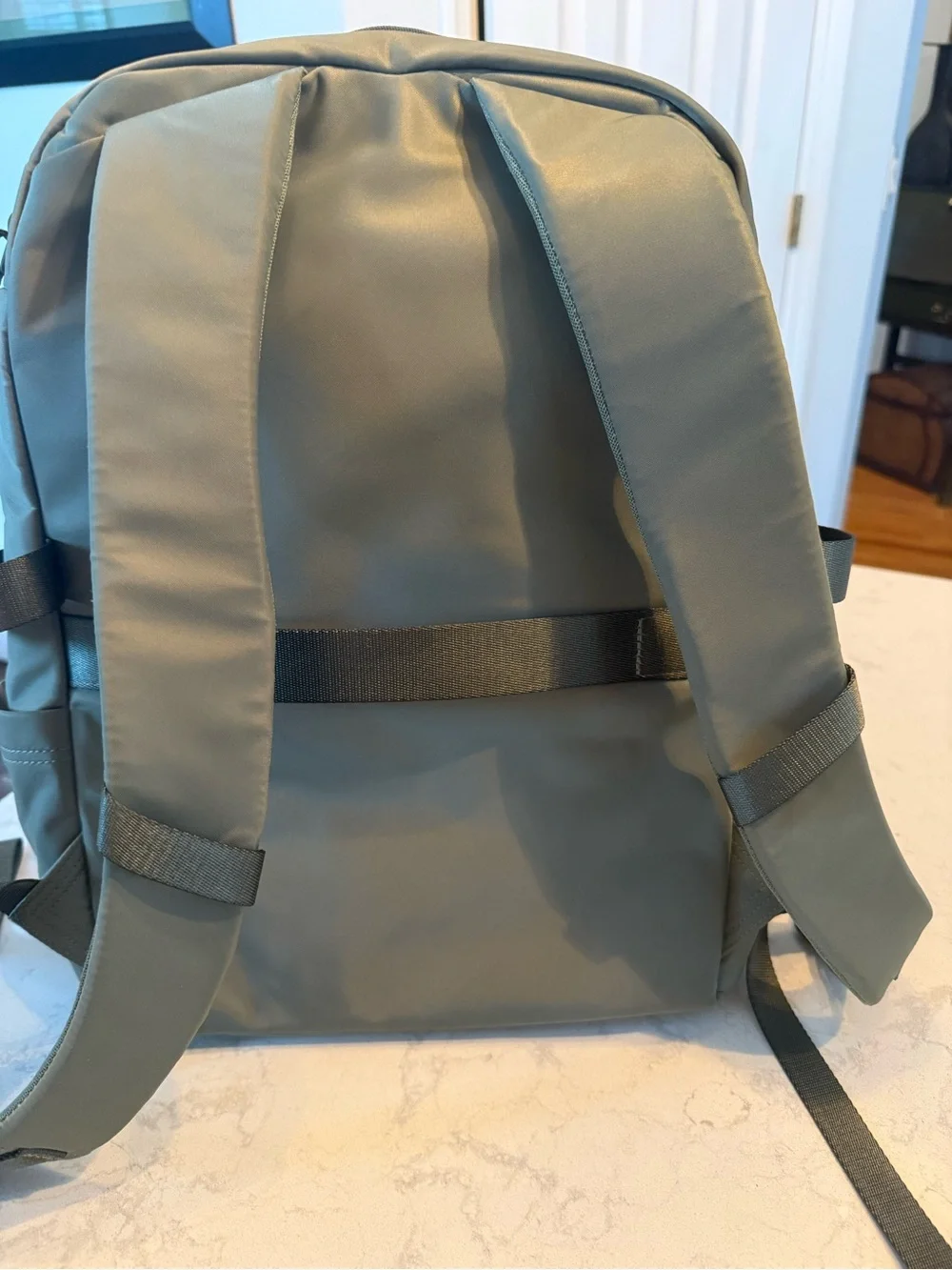 lululemon athletica Olive Green Backpack with Front Zip Pocket